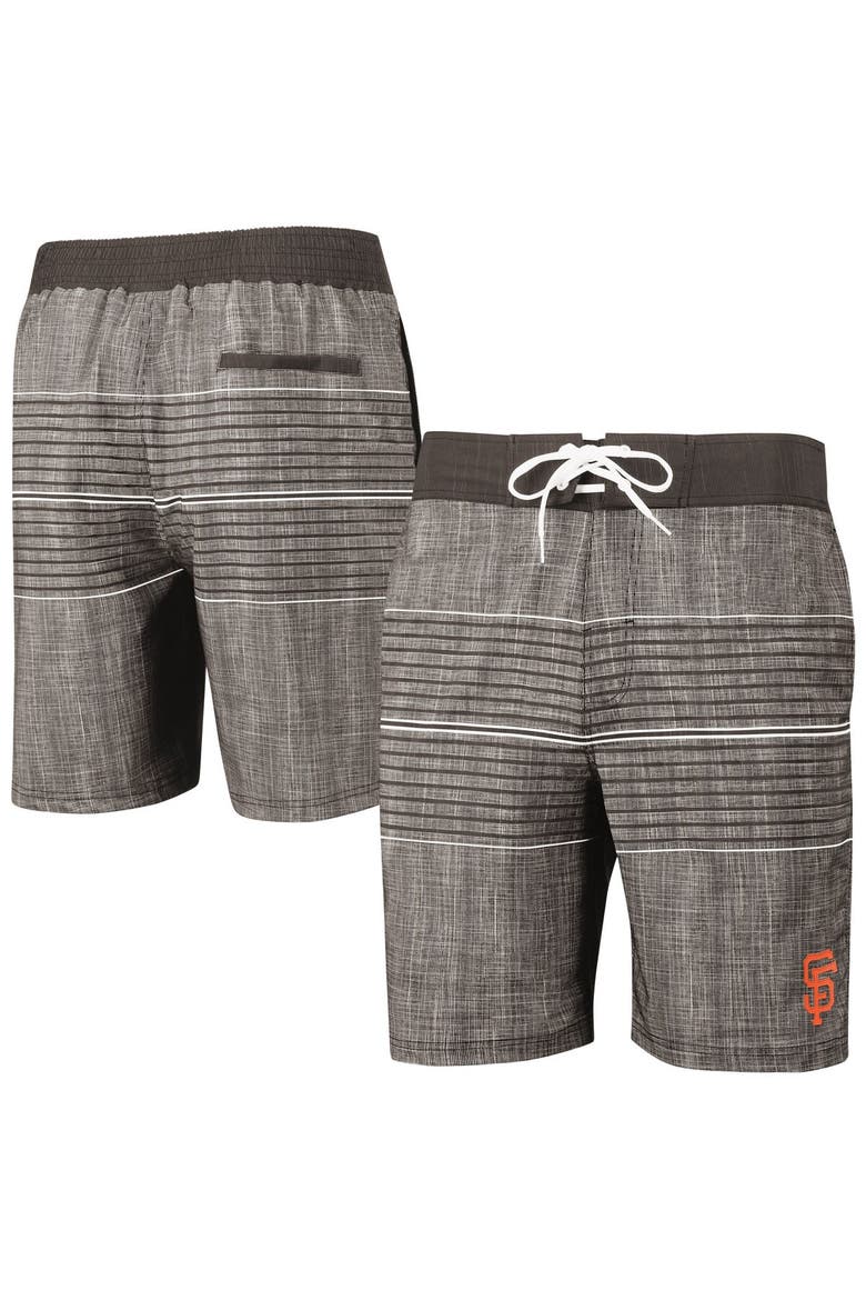 Men's G-III Sports by Carl Banks Charcoal San Francisco Giants Horizon Volley Swim Trunks, Alternate, color, Charcoal
