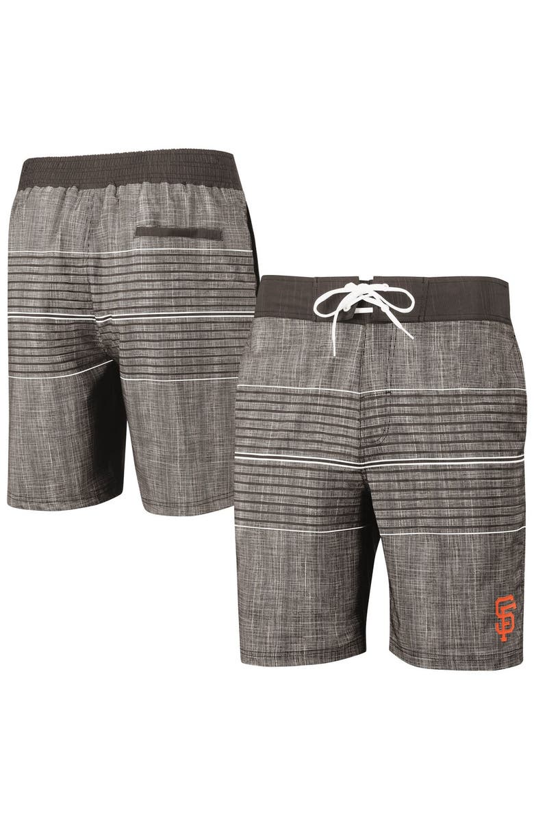 G-III SPORTS BY CARL BANKS Men's G-III Sports by Carl Banks Charcoal San Francisco Giants Horizon Volley Swim Trunks, Alternate, color,