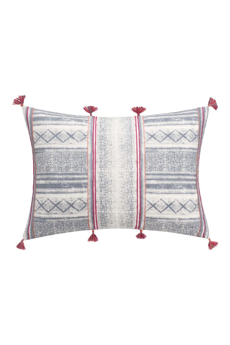 Mixed Stripe Accent Pillow, Main, color, GREY/ MULTI