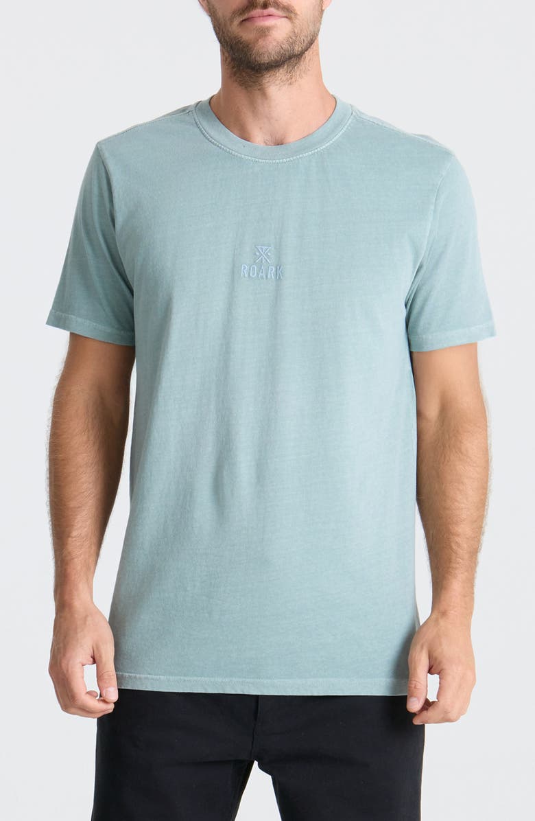 Roark Safecamp Embroidery Cotton T-Shirt, Main, color, Dusty Green