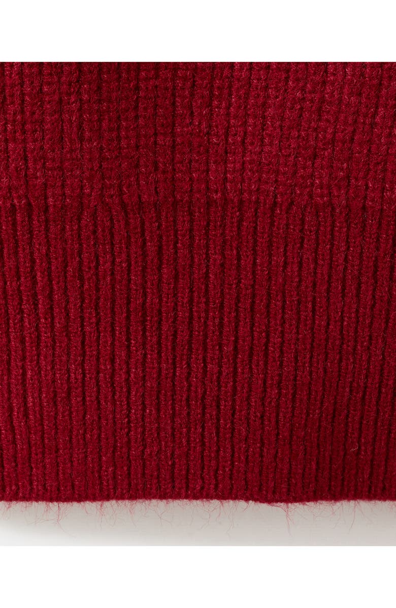 MANGO Rizin Rib Half Zip Sweater, Alternate, color, Maroon