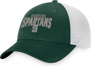 TOP OF THE WORLD Men's Top of the World Green/White Michigan State Spartans Breakout Trucker Snapback Hat
