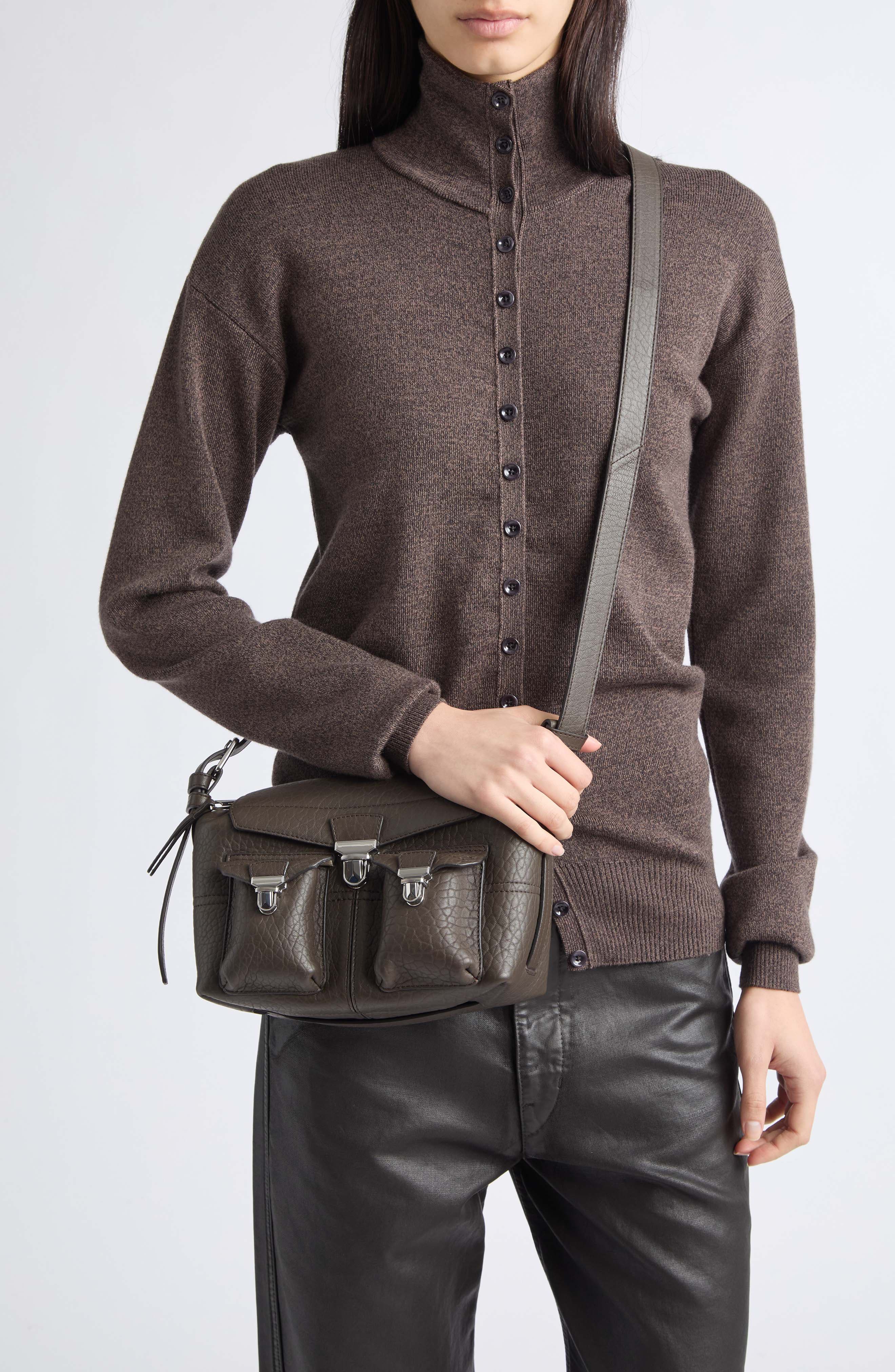 Mini Soft Gear Leather Shoulder Bag, Alternate, color, PEPE