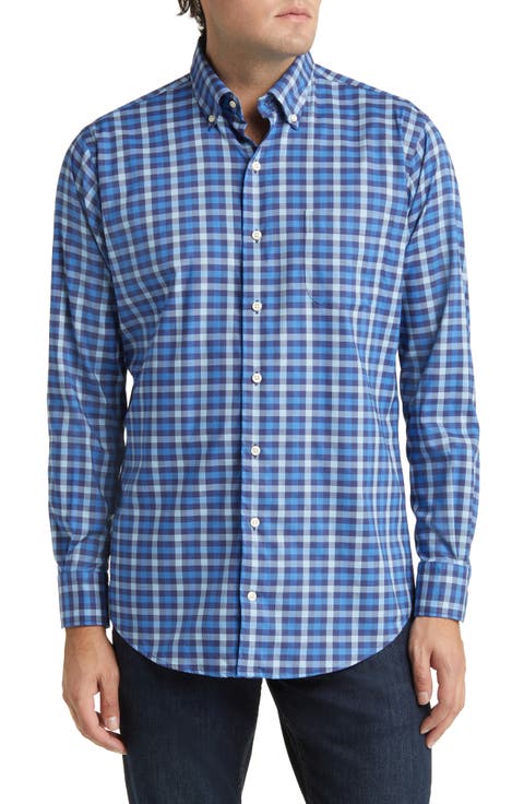 Becket Classic Fit Check Stretch Button-Down Shirt