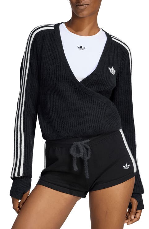 Rib Surplice Cardigan