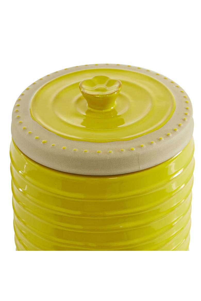 Yellow Ceramic Farmhouse Decorative Jar 2-Piece Set, Alternate, color, YELLOW