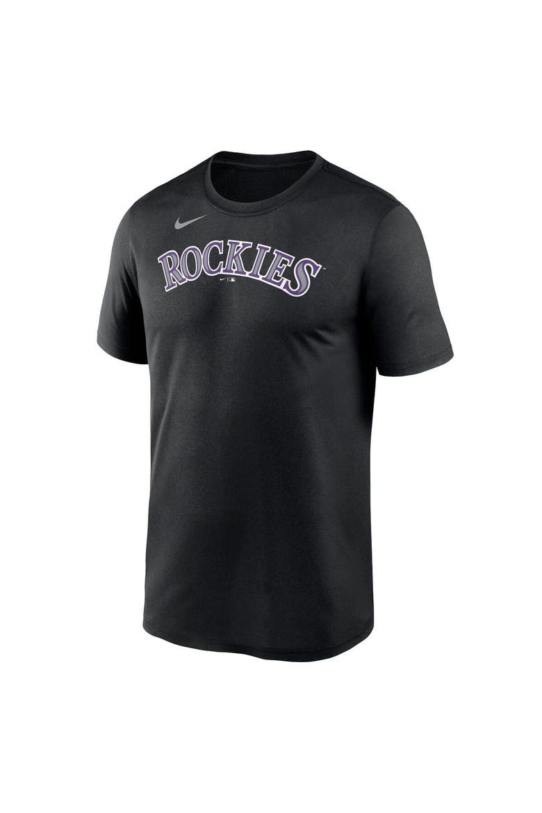 Men's Nike Black Colorado Rockies New Legend Wordmark T-Shirt, Alternate, color, Black
