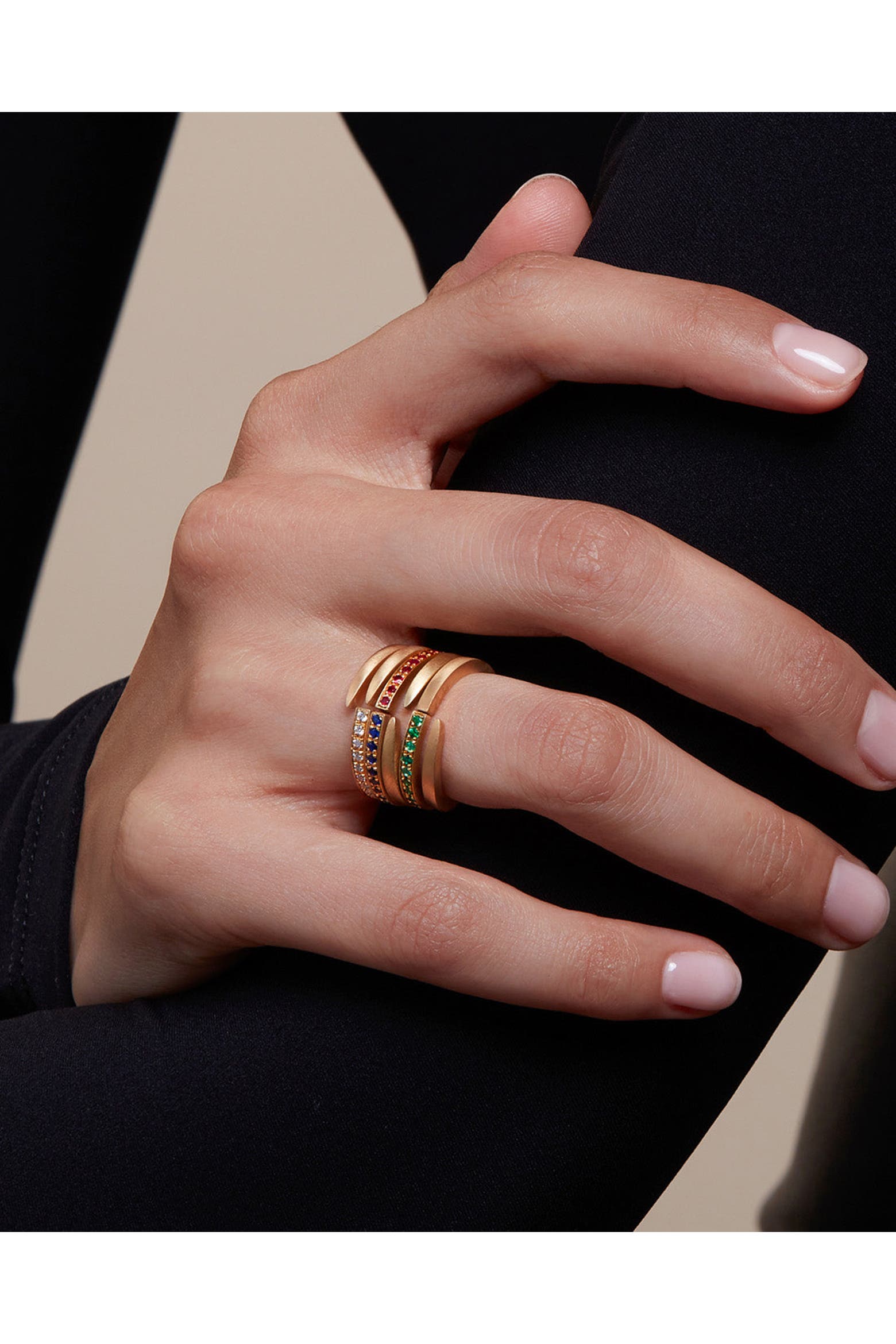 Ruby Jewe Eloise Jewelry Crescent Moon Ring Natural Ruby. Handmade in Italy ...