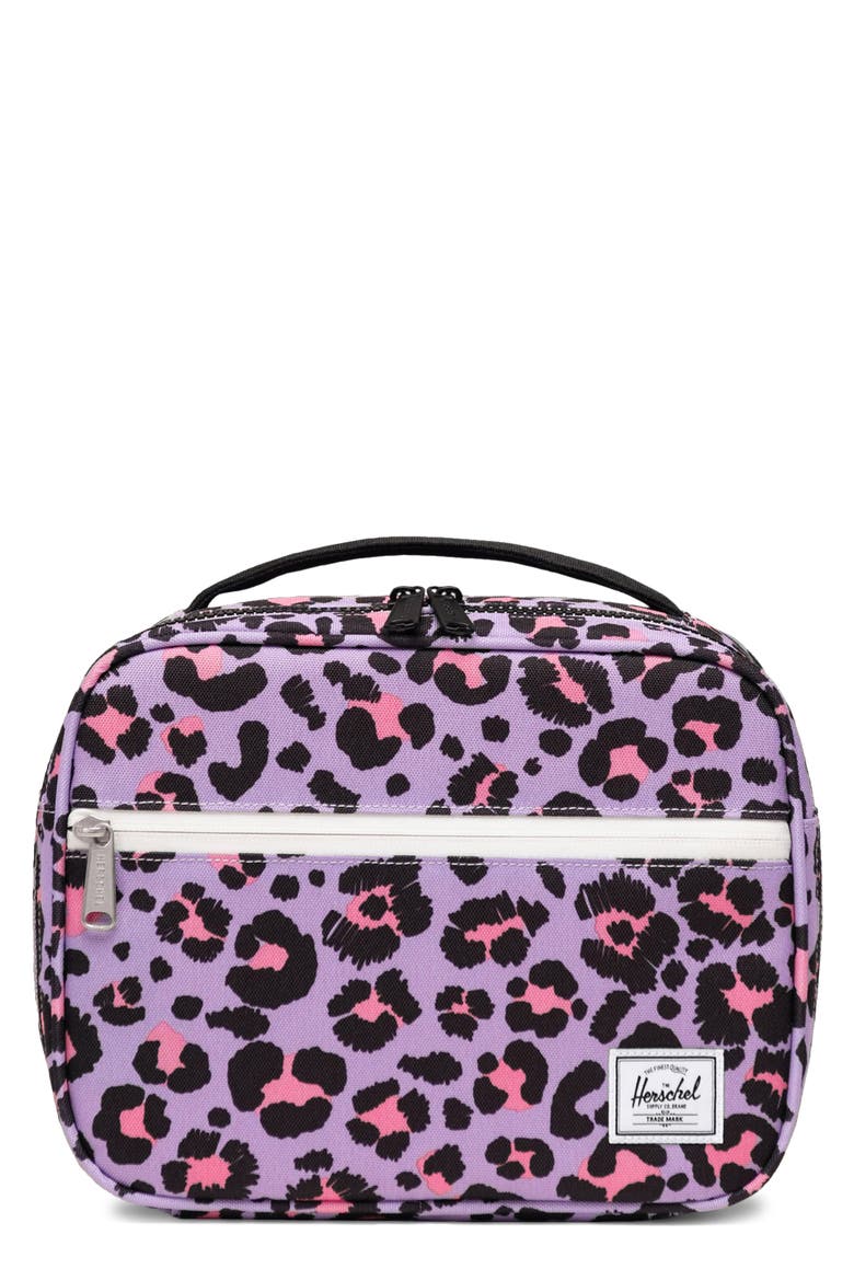 Kids' Pop Quiz Lunch Bag, Main, color, SCRIBBLE LEOPARD SACHET PINK