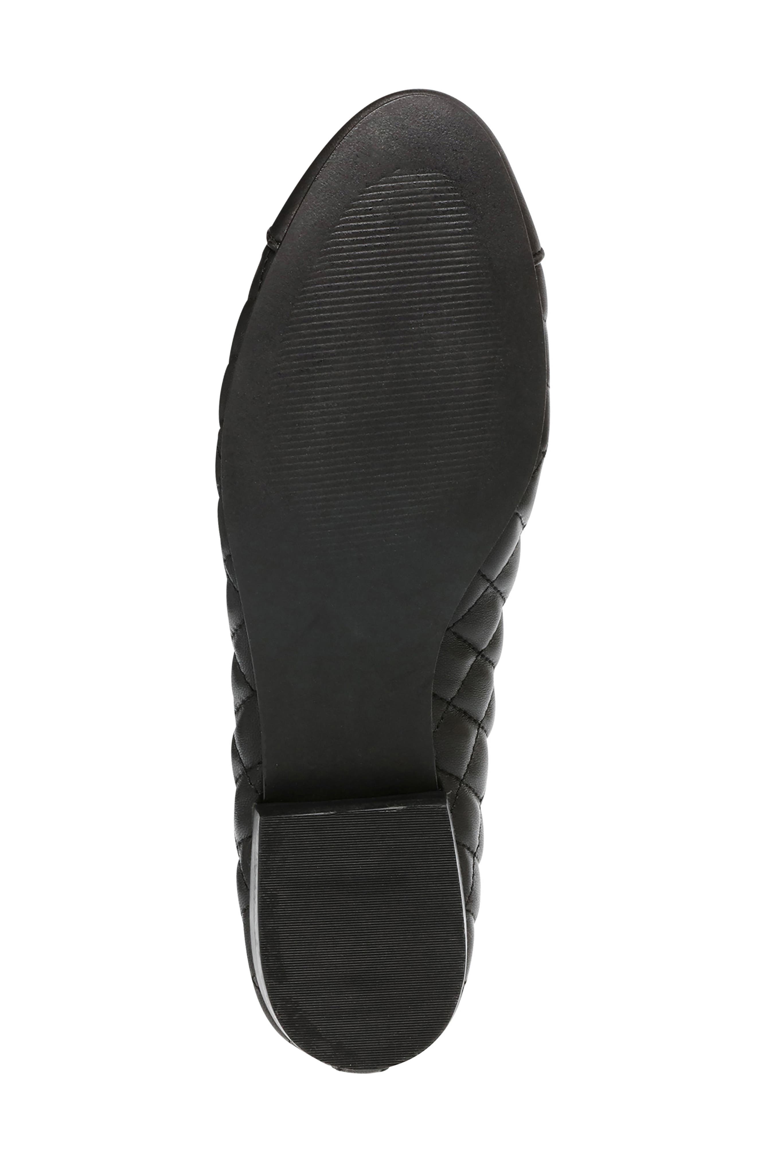 Caption Flat, Alternate, color, BLACK FAUX LEATHER