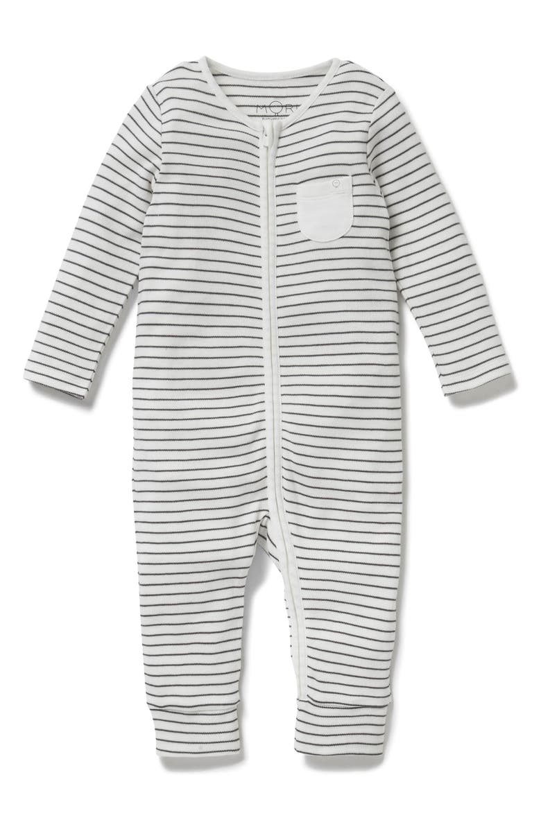 MORI Stripe Fitted One-Piece Pajamas, Main, color, 