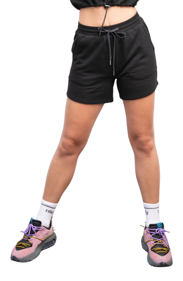 Rebody Active Rebody Biker Sweatshorts, Alternate, color, Metropolis Black/Slate