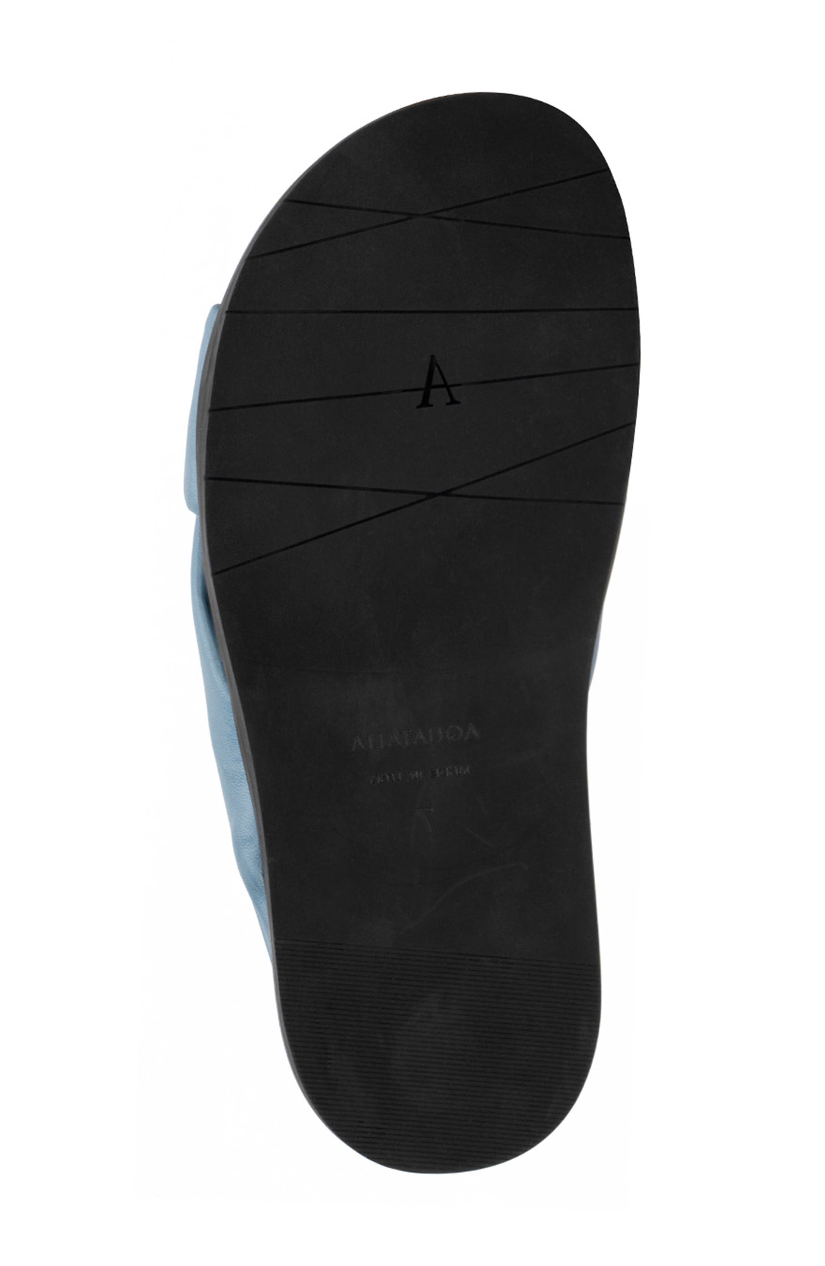 Ileena Nappa Slide Sandal, Alternate, color, MALIBU BLUE