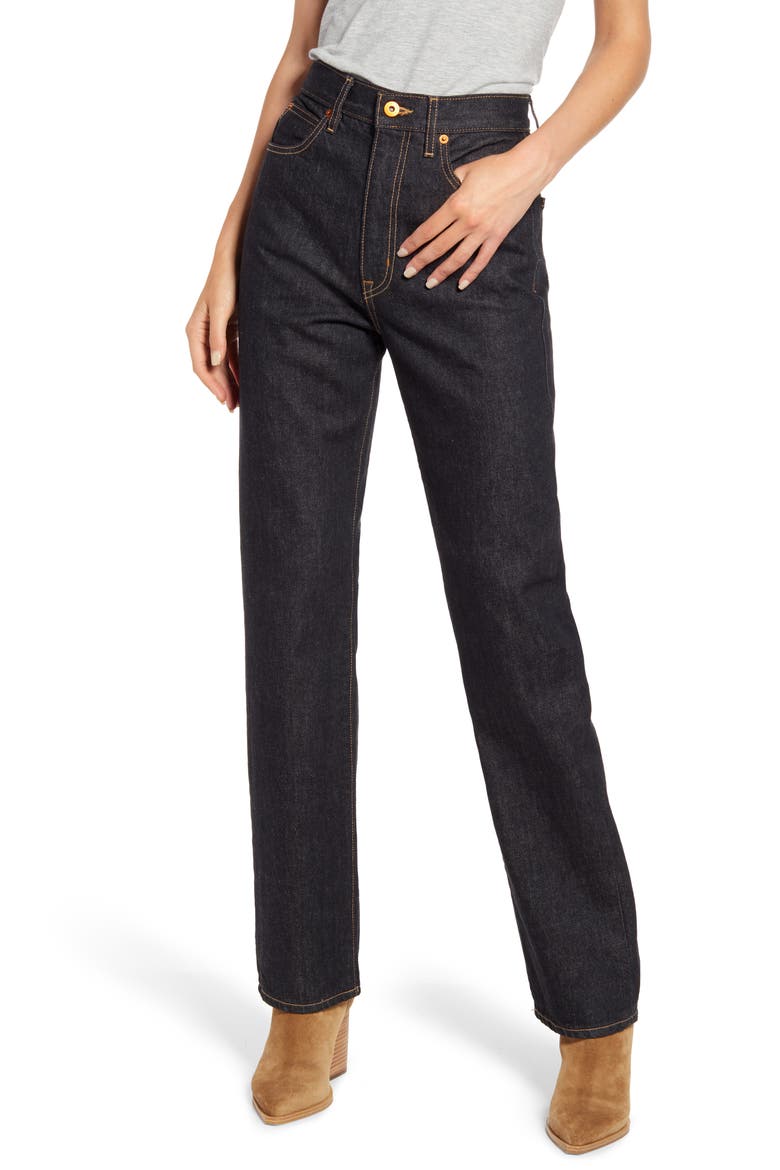 London High Waist Straight Leg Jeans, Main, color, EMPTY SKY
