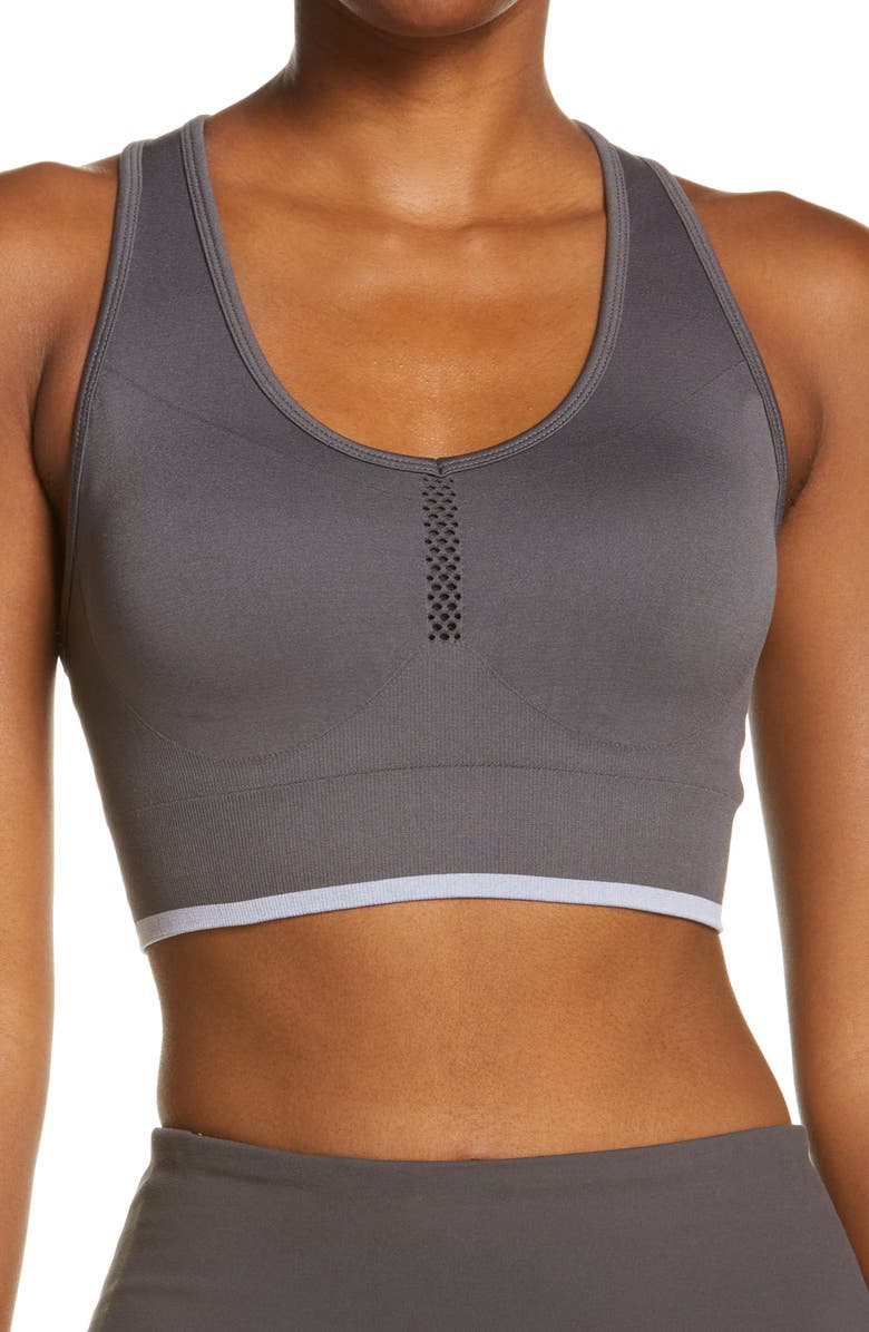 Zella Pulse Seamless Sports Bra, Main, color, 