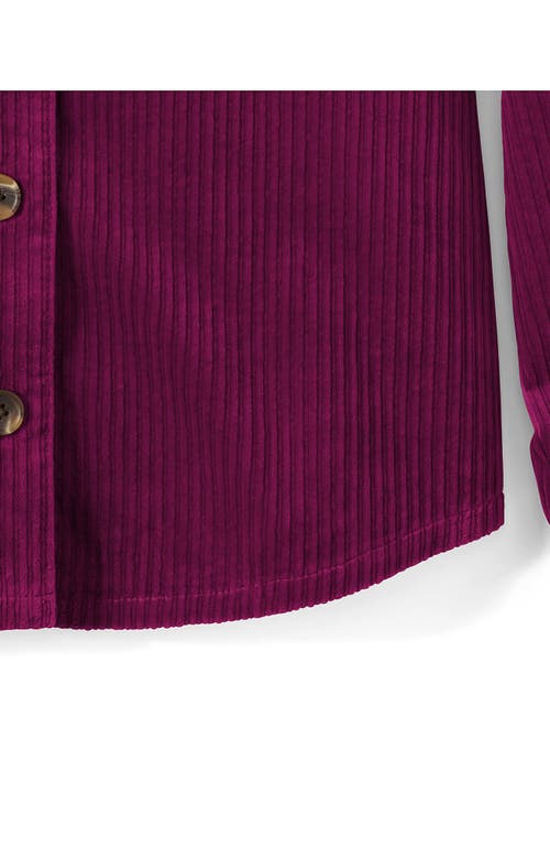Lands' End Plus Size Wide Wale Corduroy Shirt Jacket In Purple