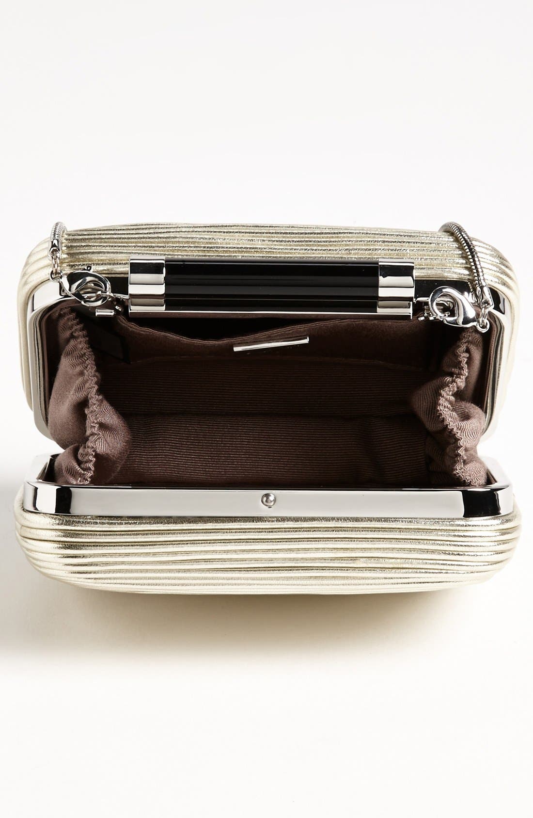 'Tonda - Small' Passementerie Metallic Clutch, Alternate, color, LIGHT GOLD