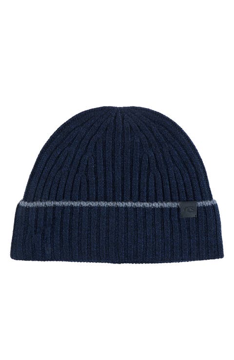 Merino Wool Rib Knit Beanie