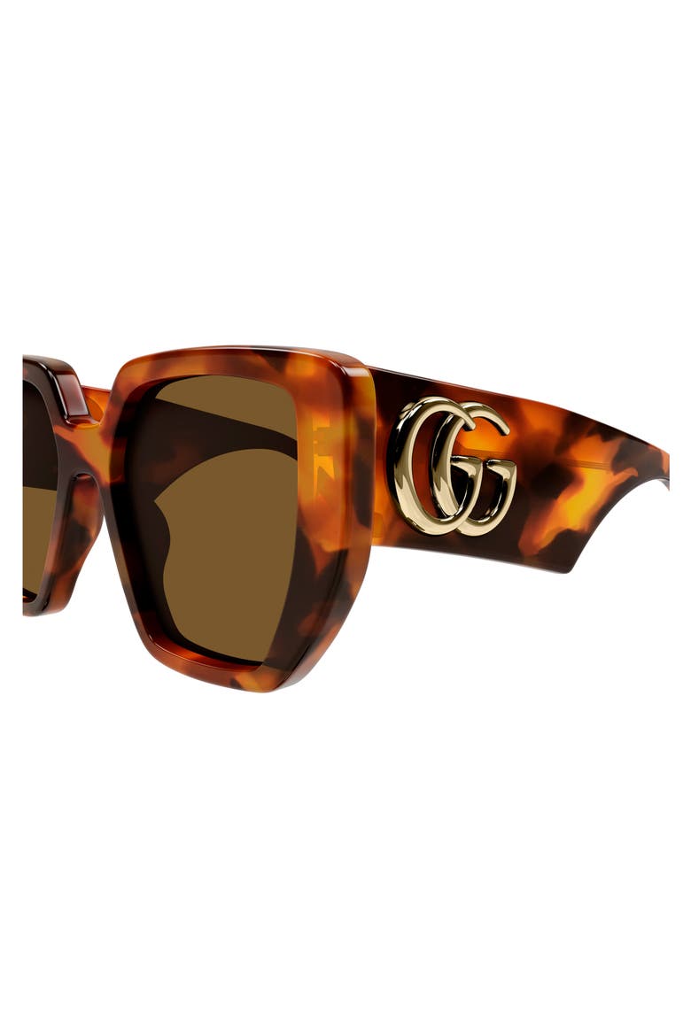 54mm Square Sunglasses, Alternate, color, HAVANA
