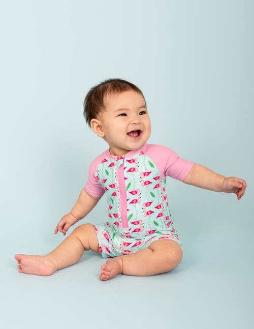 Leveret Baby One-piece Rashguard, Upf 50+ Sun Protection Swimwear In Green