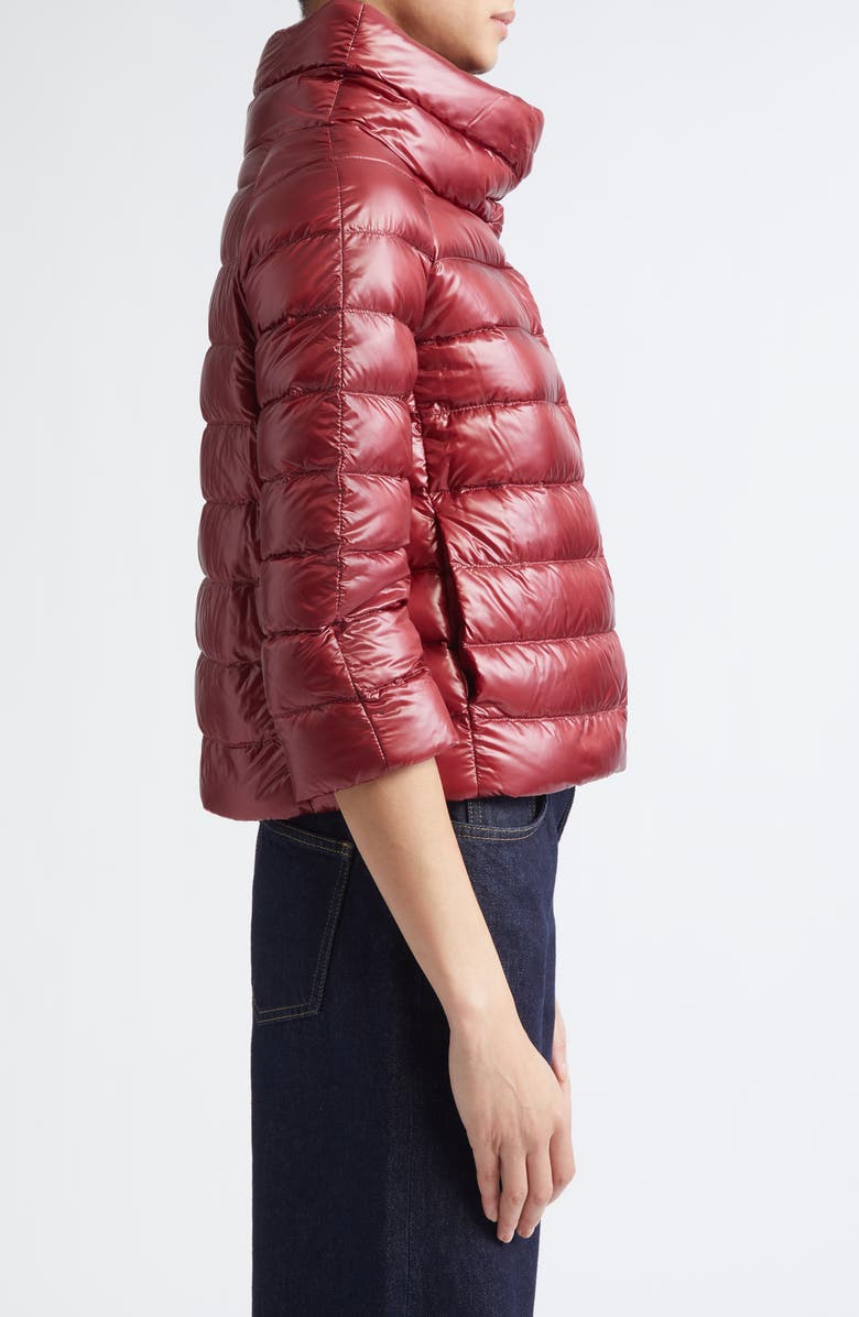 Herno Sofia Iconic Down Crop Puffer Jacket, Alternate, color, Burgandy