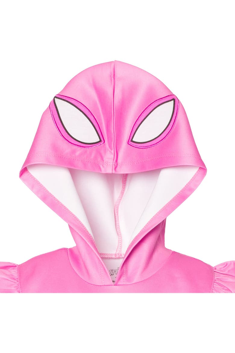 Spider-Verse Hooded Dress, Alternate, color, Ghost Spider Pink