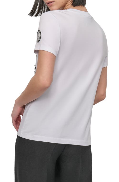 Dkny Pins & Patches T-shirt In White