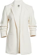 Anne Klein Open Front Scrunch Sleeve Blazer