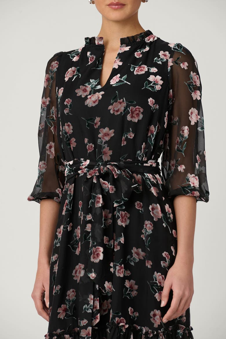 Cassidy Hudson Burnout Dress, Alternate, color, Jet/Mauve Multi