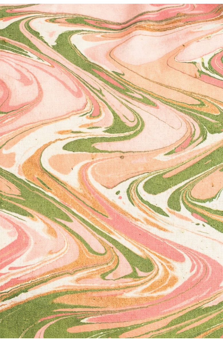 Inner Child Peony Bloom Ruffled Hand-Marbled Pillow - Cover Only, Alternate, color, Peony Bloom