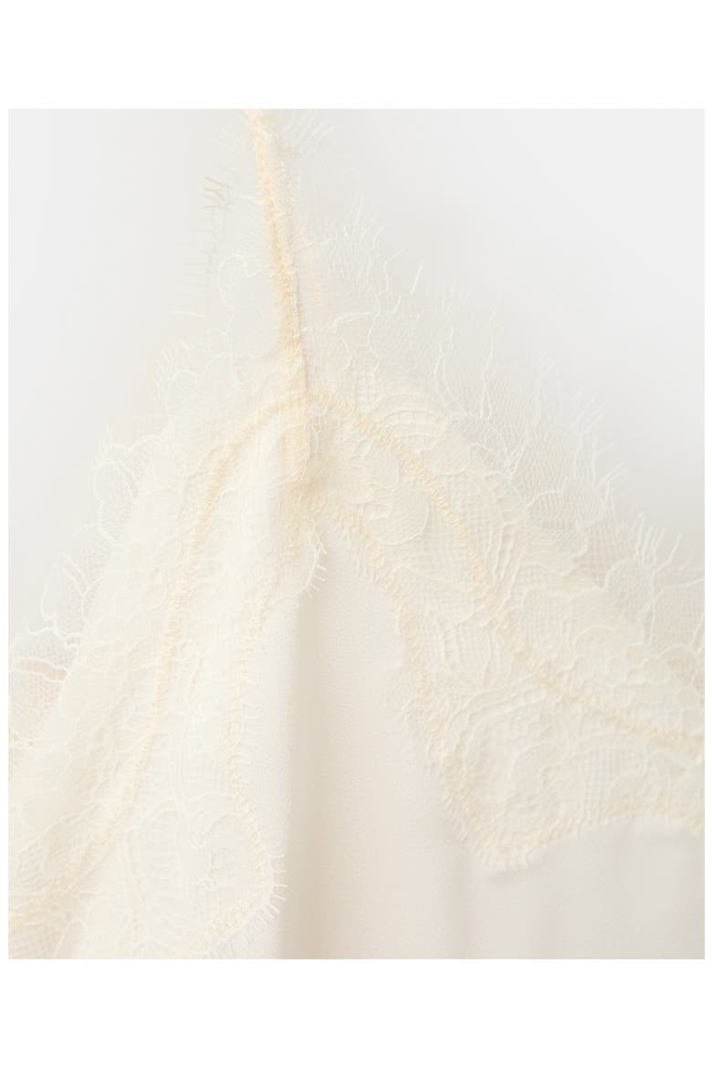 Asymmetrical Lace Lingerie Top, Alternate, color, IVORY WHITE