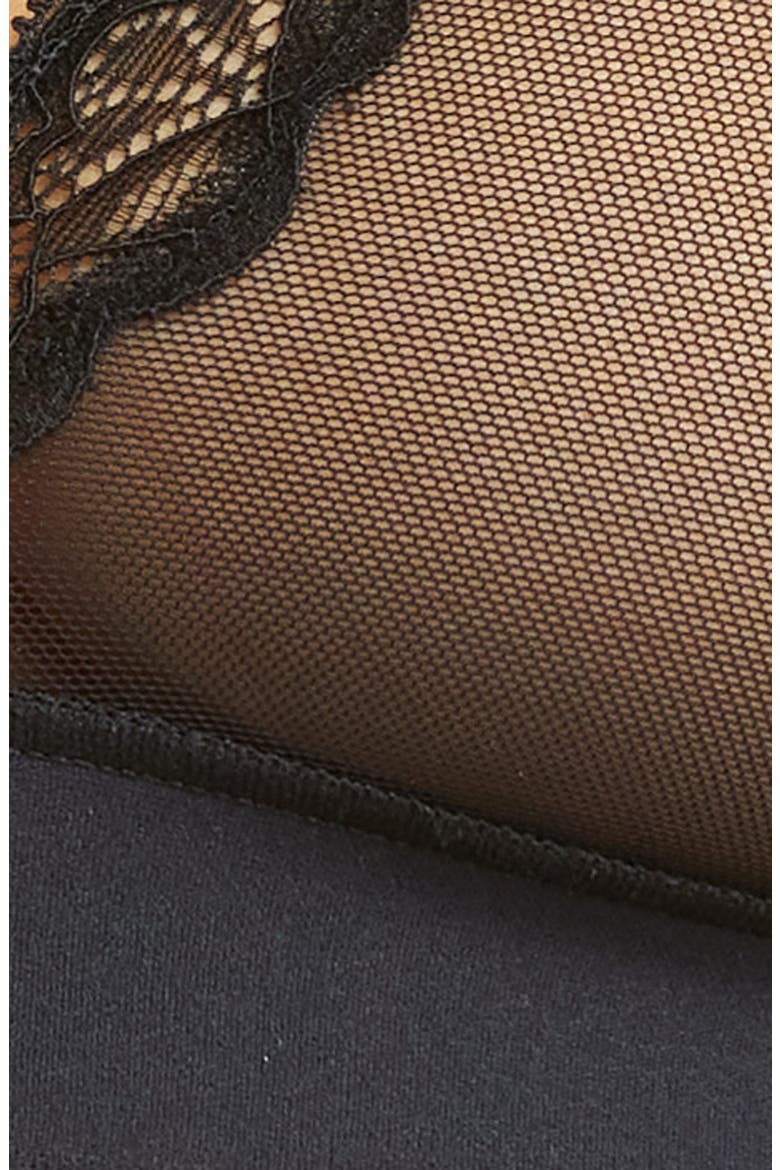 Passion Plunge Mesh Bralette, Alternate, color, BLACK