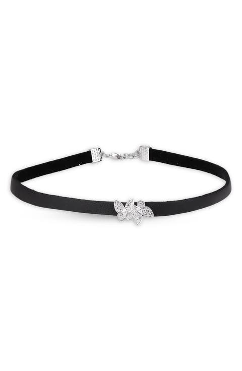 Pavé Crystal Butterfly Choker Necklace