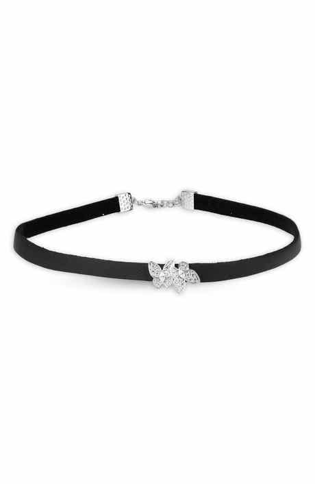 SAACHI Pavé Crystal Butterfly Choker Necklace