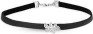 SAACHI Pavé Crystal Butterfly Choker Necklace