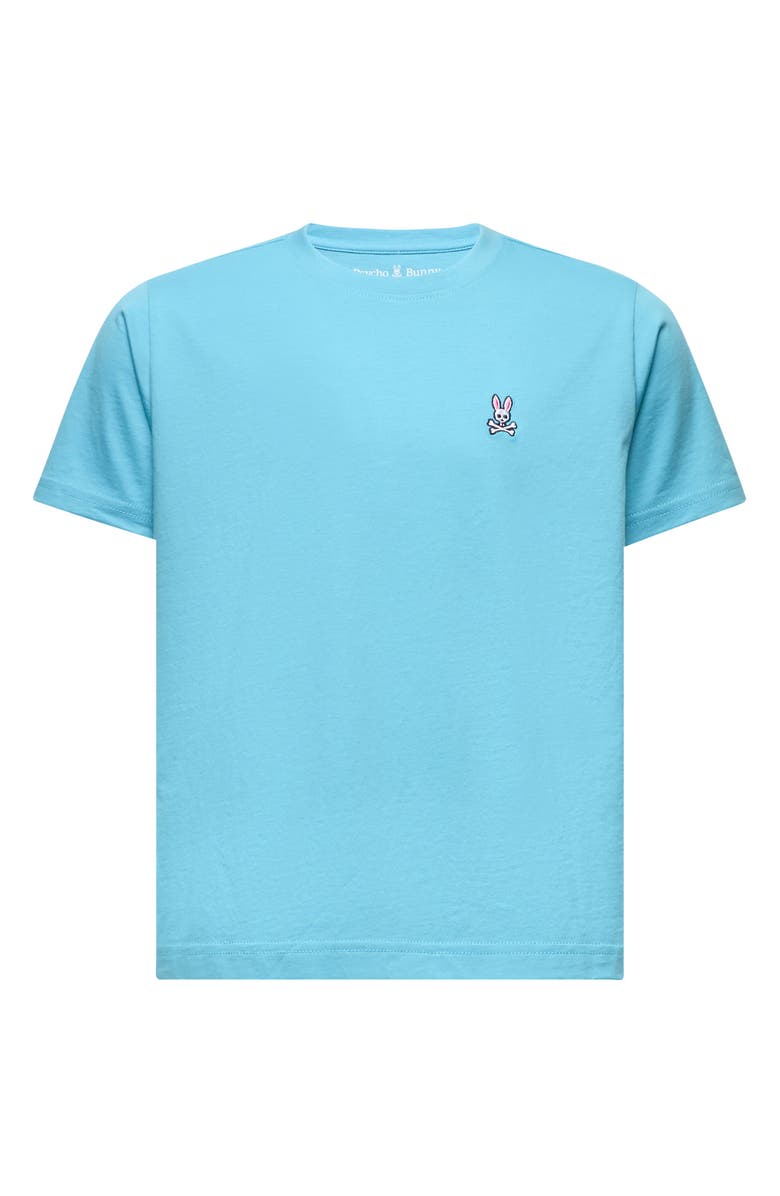 Psycho Bunny Kids' Classic Logo Embroidered Crewneck T-Shirt, Main, color, Milky Blue