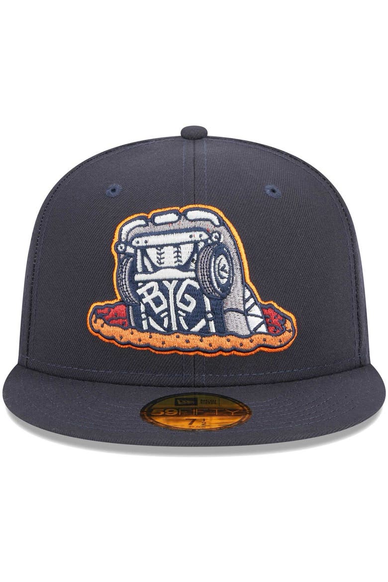 Men's New Era Navy Bowling Green Hot Rods Theme Nights Bowling Green Sinkholes  59FIFTY Fitted Hat, Alternate, color, Navy