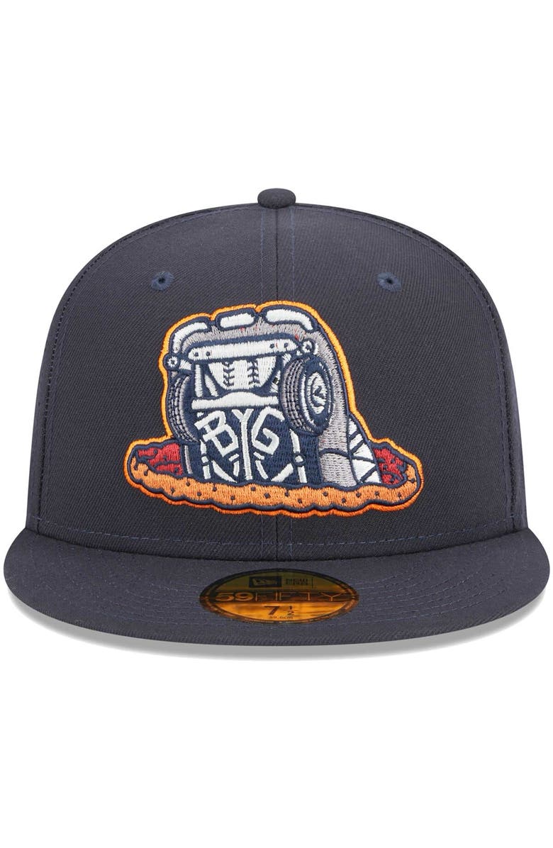 New Era Men's New Era Navy Bowling Green Hot Rods Theme Nights Bowling Green Sinkholes  59FIFTY Fitted Hat, Alternate, color, Navy