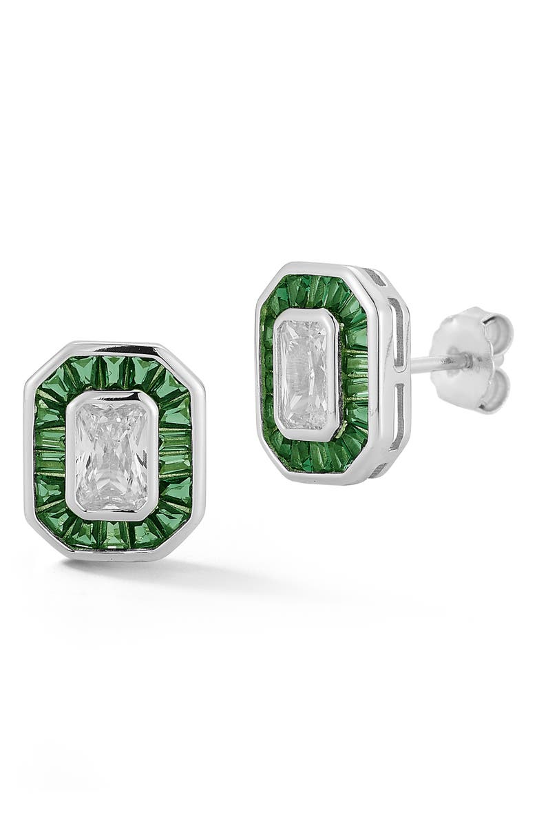 GLAZE JEWELRY Halo Stud Earrings, Main, color,