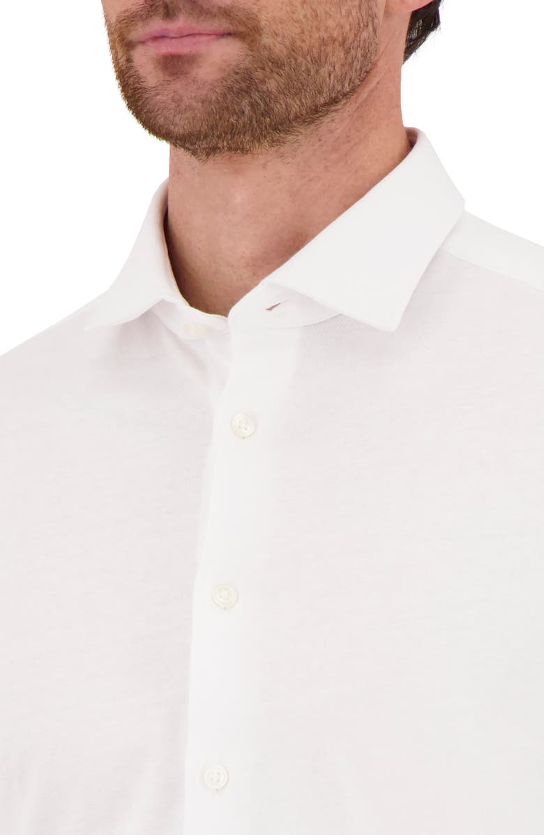 Victor Emmanuel Modern Fit Dot Print Comfort Stretch Knit Dress Shirt, Alternate, color, 