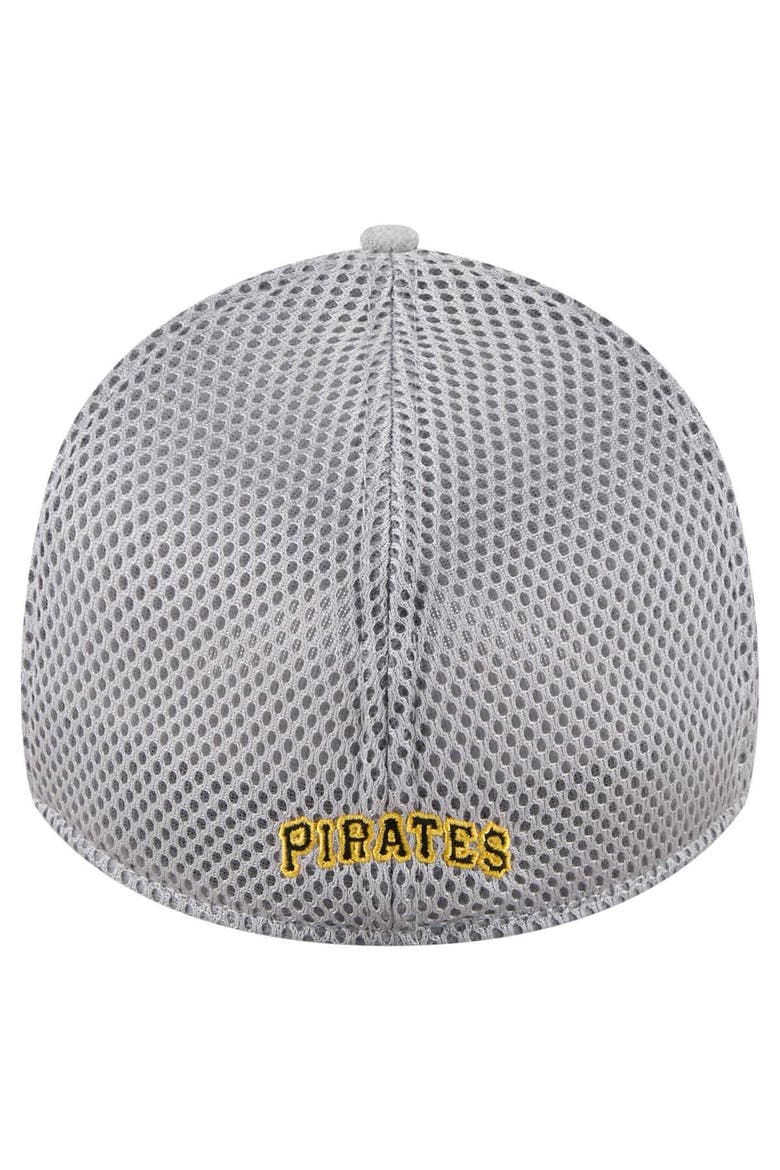 Men's New Era Gray Pittsburgh Pirates Visor Paint Splatter 39THIRTY Flex Hat, Alternate, color, Gray