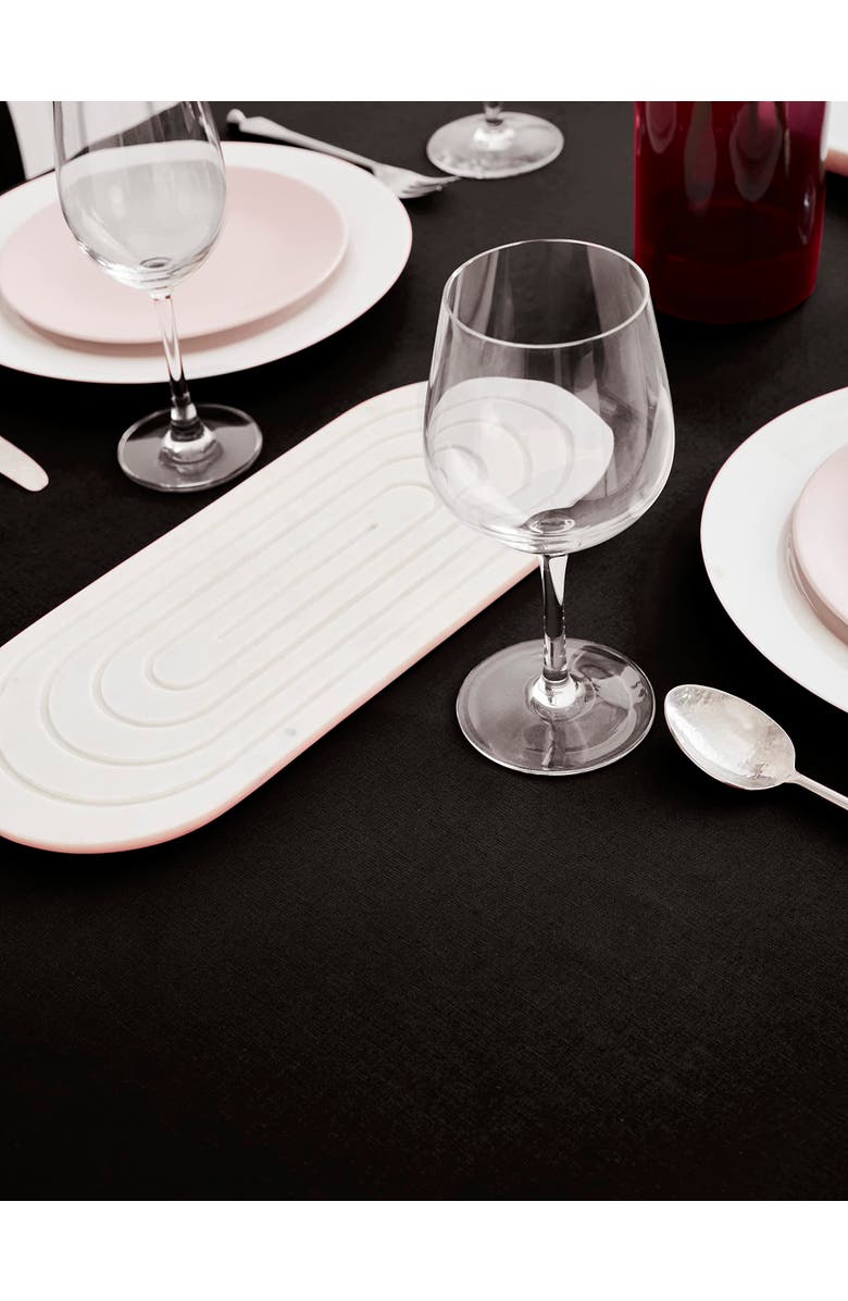 Solino Home Cotton Linen Table Throw - Dru, 52" x 52" Inch, Alternate, color, Black