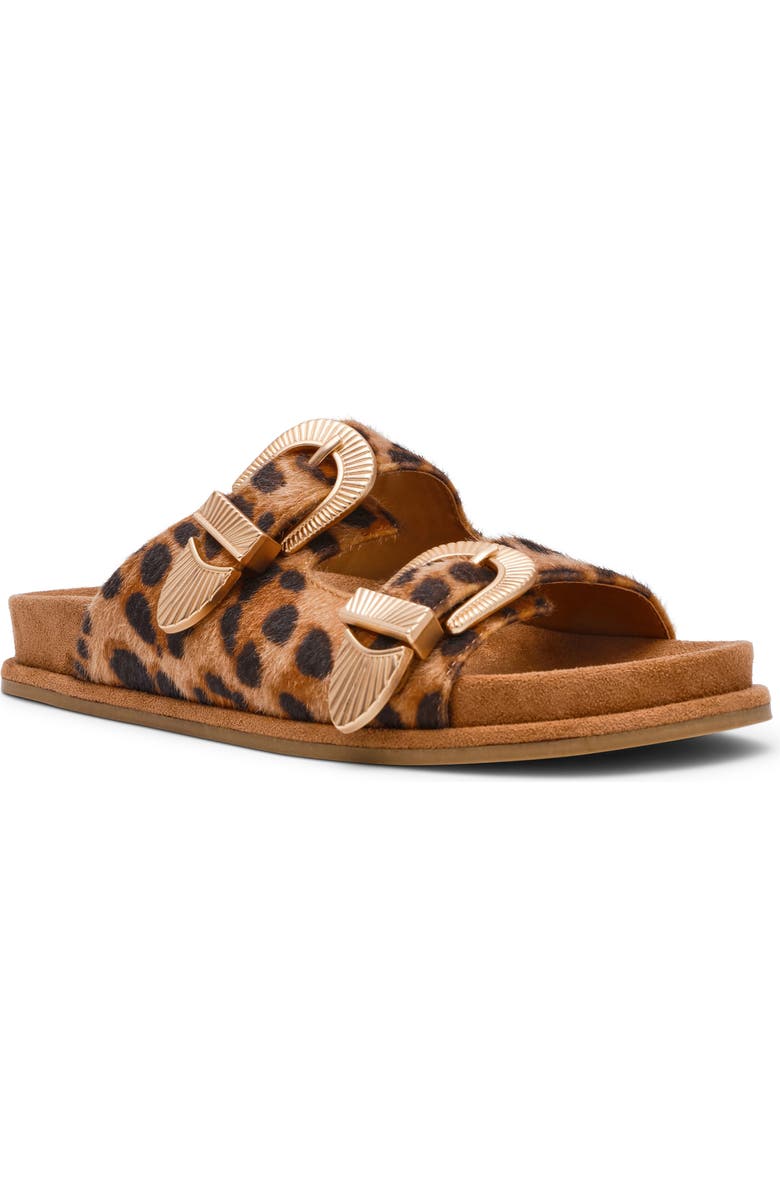 DV by Dolce Vita Percy Slide Sandal, Main, color, Leopard Faux Calf Hair
