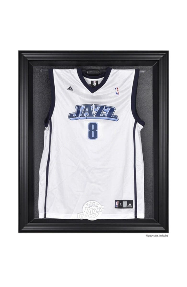 FANATICS AUTHENTIC Utah Jazz Black Framed Hardwood Classics 2004 - 2016 Team Logo Jersey Display Case, Main, color, 