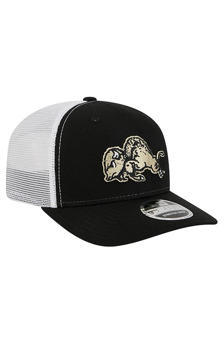 New Era Men's New Era  Black Colorado Buffaloes Team 9SEVENTY COOLERA Trucker Adjustable Hat, Alternate, color, Black