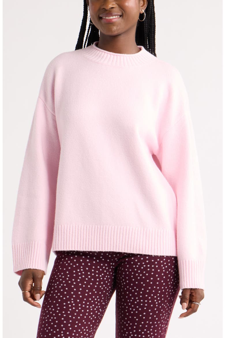 Everyday Easy Cotton Blend Sweater, Main, color, PINK BALLERINA