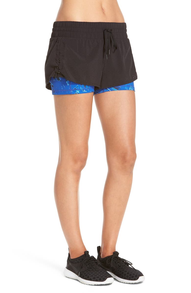 Zella 'Twice as Nice' Layered Shorts, Alternate, color,