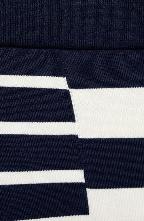 Mango Asymmetric Stripe Knit Skirt