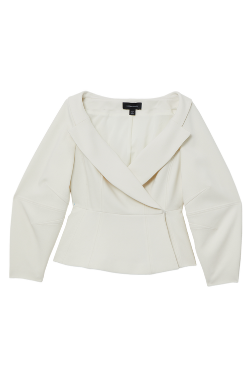 Karen Millen Compact Peplum Tailored Jacket In Neutral