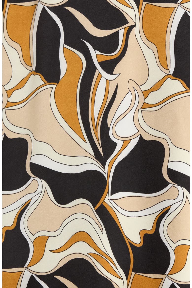 Groover Split Neck Satin Top, Alternate, color, BLACK BROWN